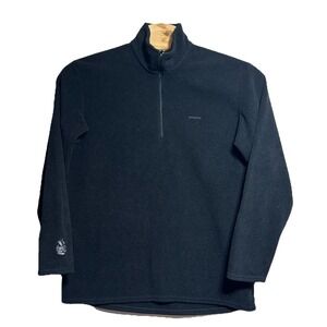 Patagonia‎ Capilene Men's Black Quarter-Zip Fleece Pullover-Size XL Comedy Club